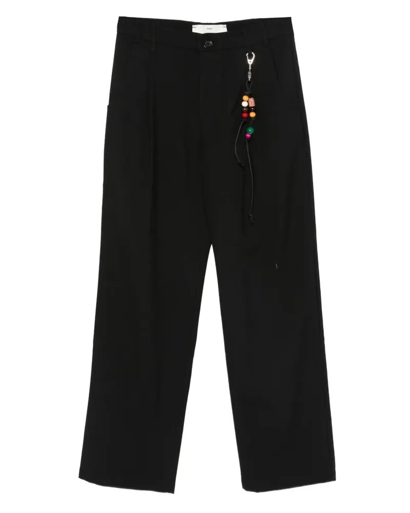 Song For The Mute bead-detailing trousers - Schwarz Schwarz
