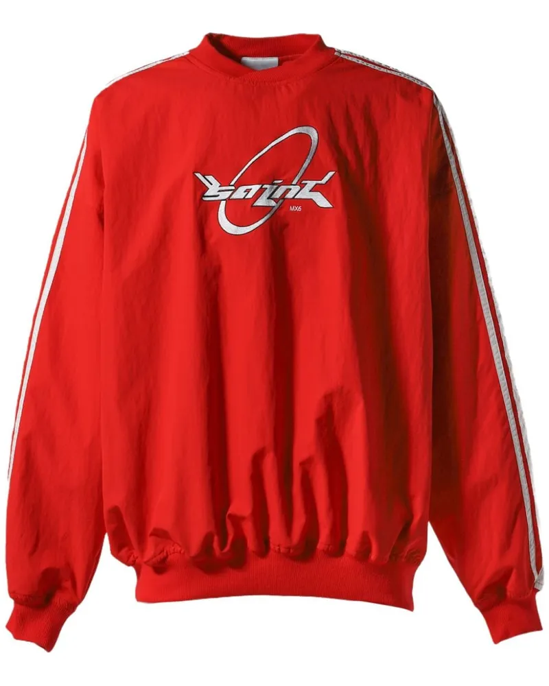SAINT MXXXXXX Sweatshirt mit Logo-Print - Rot Rot