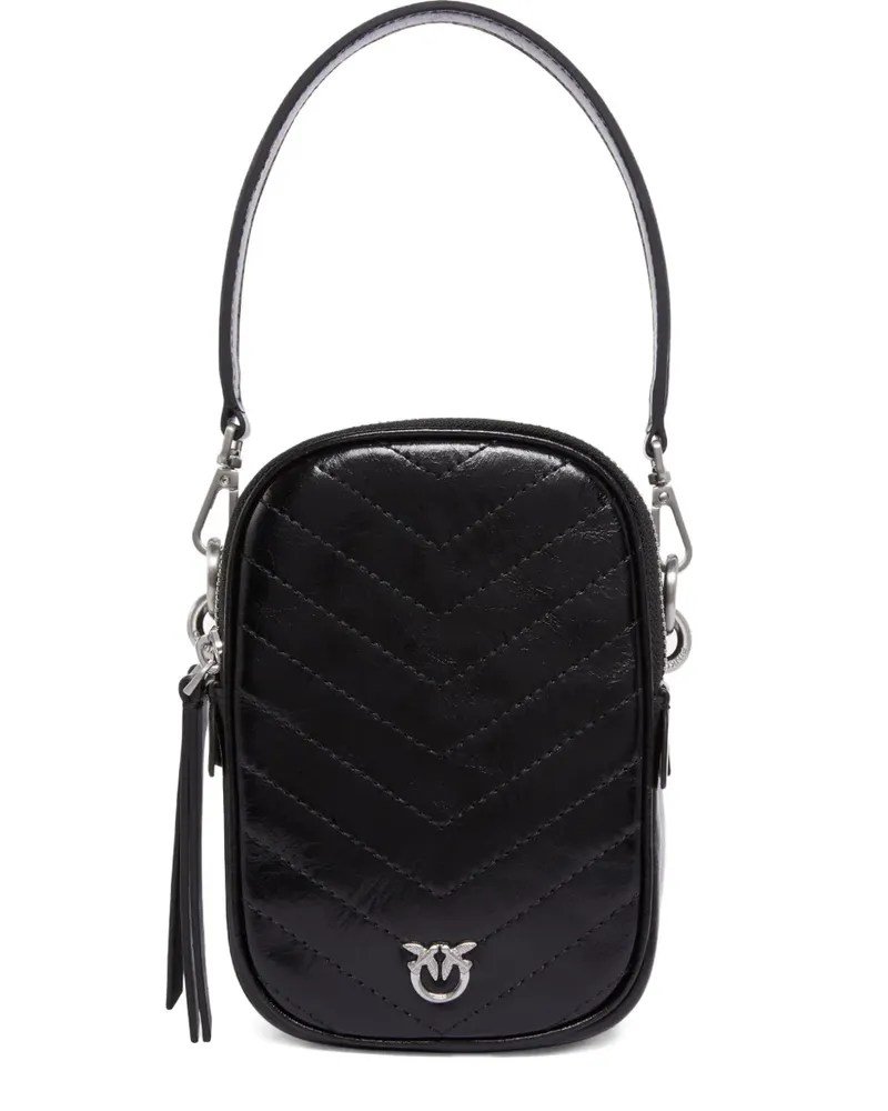 Pinko Mini-Tasche mit Chevron-Steppung - Schwarz Schwarz