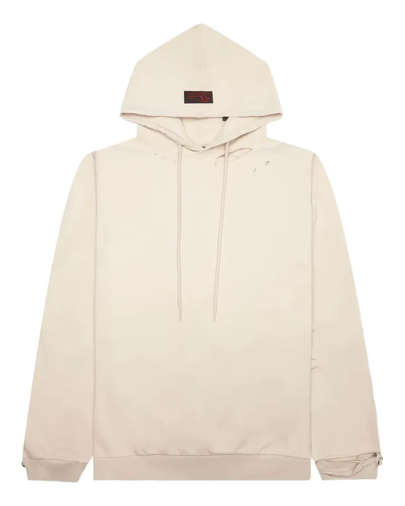 Raf Simons Ausgeblichener Distressed-Hoodie - Nude Nude