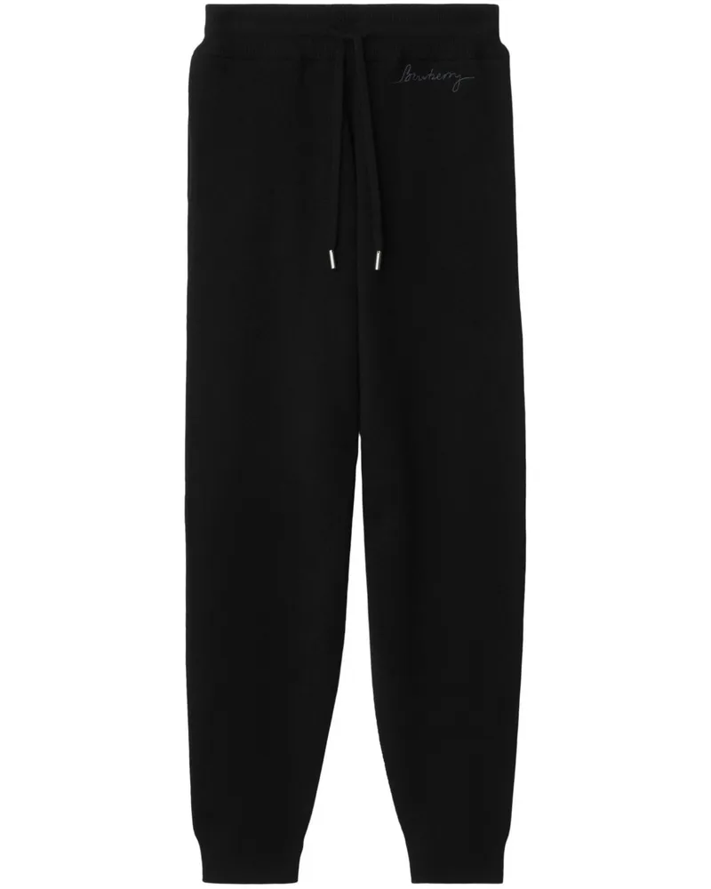 Burberry Bestickte Jogginghose - Schwarz Schwarz