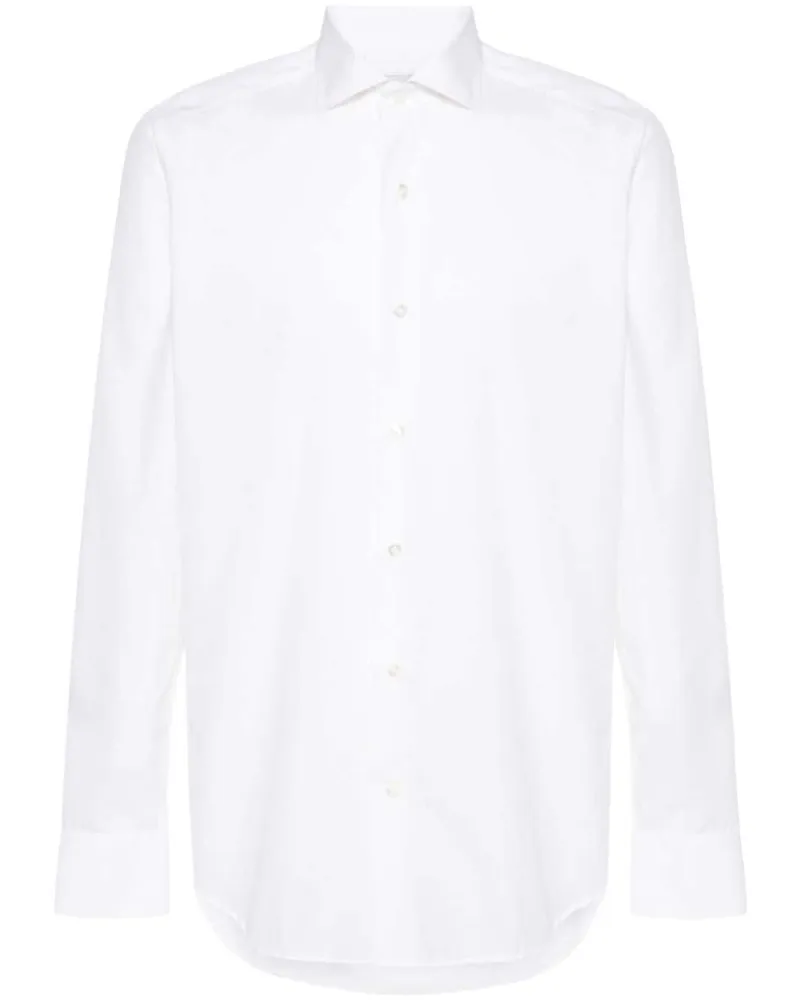 D4.0 Semi-transparentes Hemd Weiß