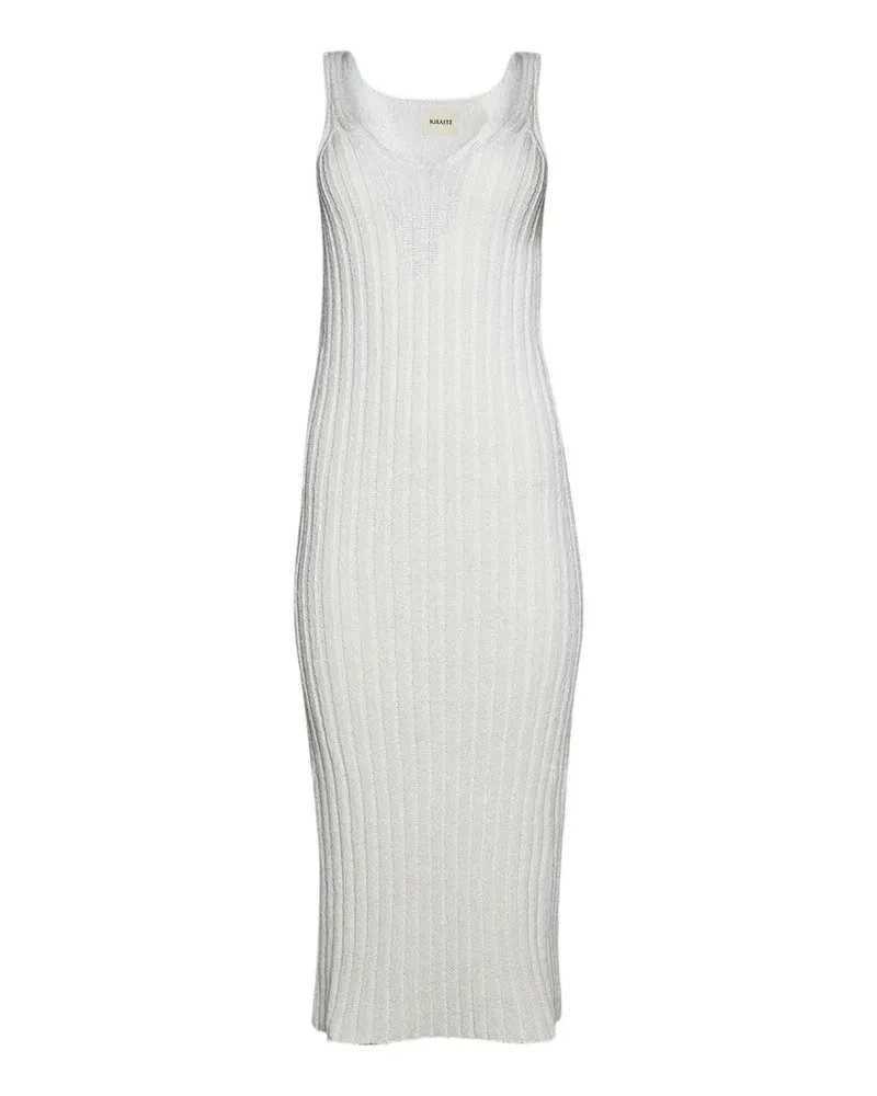 KHAITE Val Midikleid aus geripptem Strick - Weiß Weiß