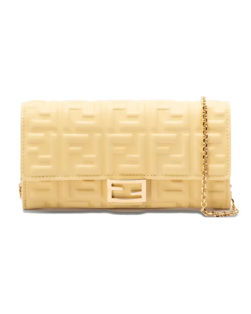Fendi Baguette Continental chain-strap wallet - Gelb Gelb