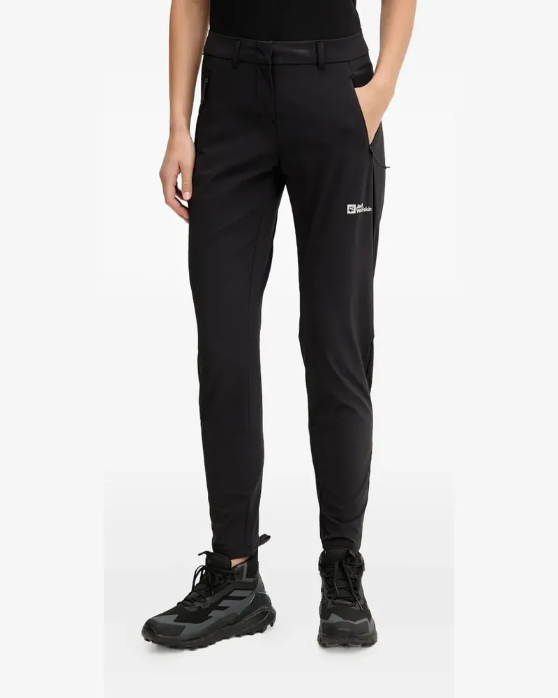 Jack Wolfskin Hikeout Sporthose mit Reißverschluss - Schwarz Schwarz