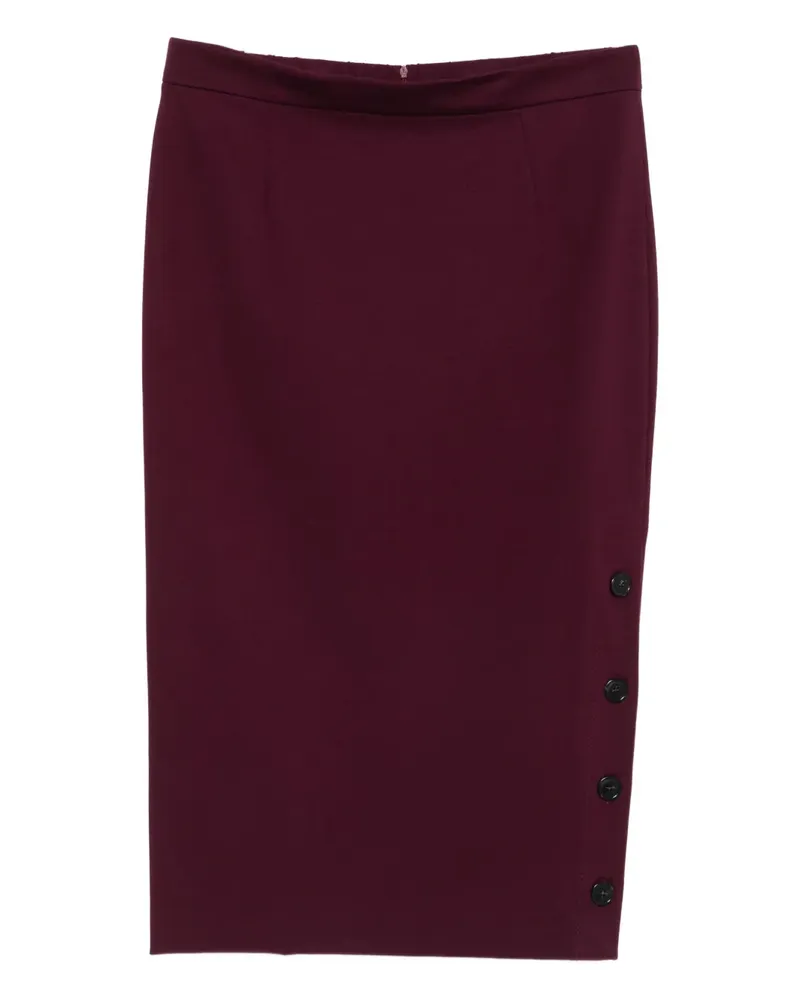 Marina Rinaldi Midirock mit Knopfdetail - Violett Violett