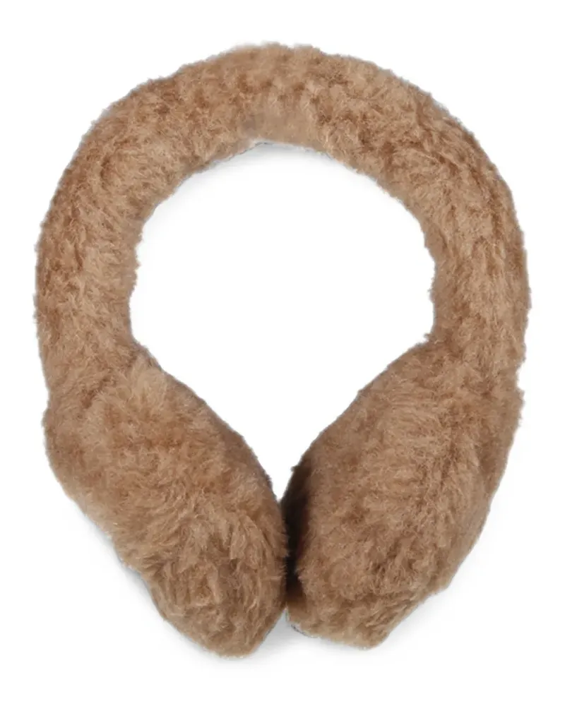 Max Mara Ohrenschützer mit Teddy-Stickerei - Braun Braun