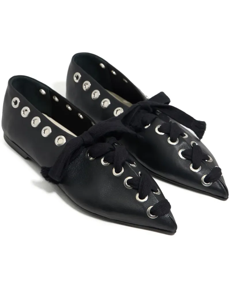 BIMBA Y LOLA Ballerinas mit Schnürung - Schwarz Schwarz