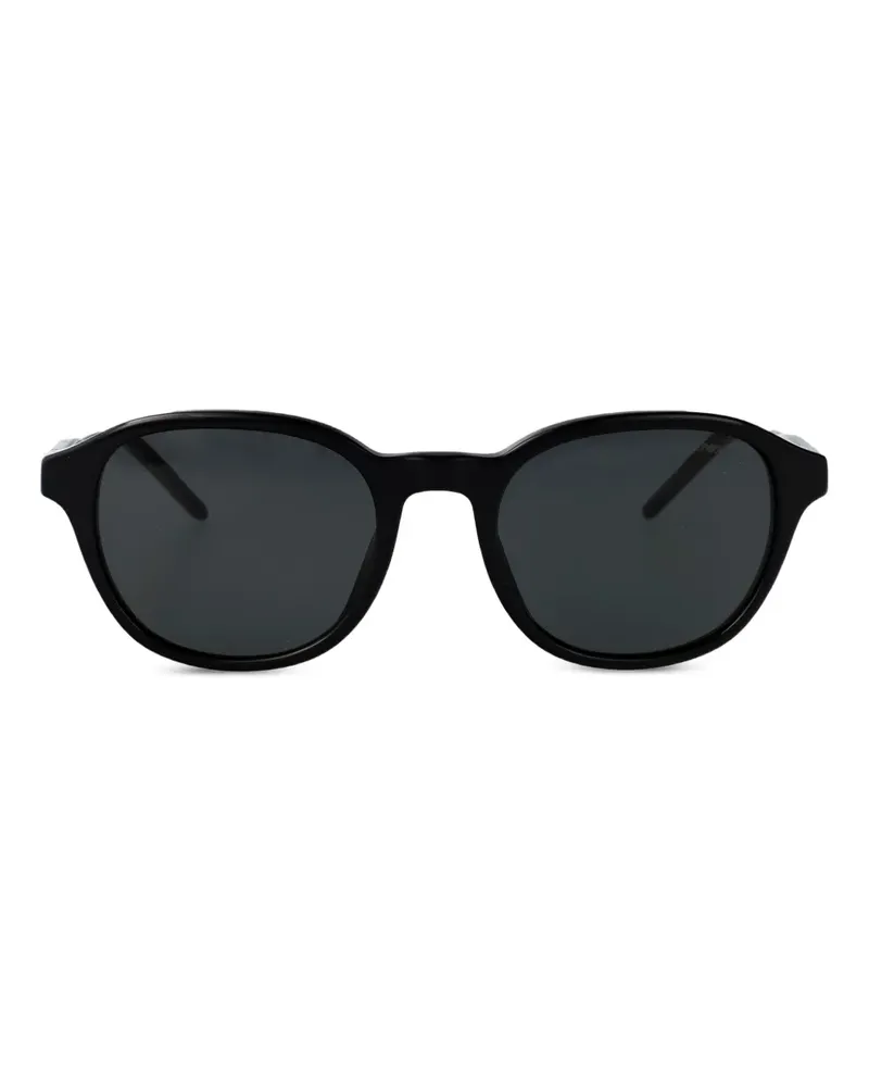 Emporio Armani Runde Sonnenbrille aus Azetat - Schwarz Schwarz