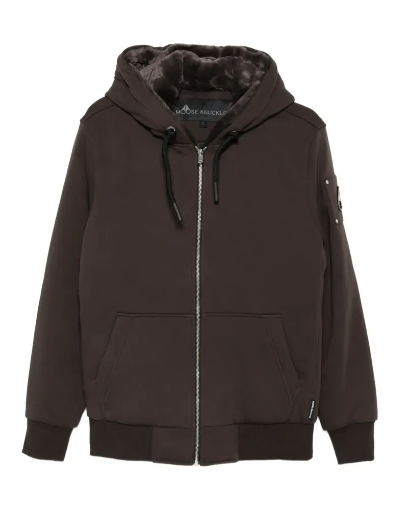 Moose Knuckles Classic Bunny hooded zip jacket - Braun Braun