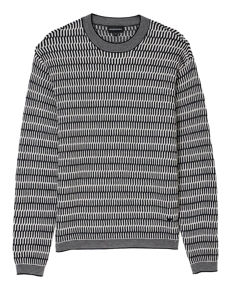 Emporio Armani Pullover mit geometrischem Muster - Schwarz Schwarz