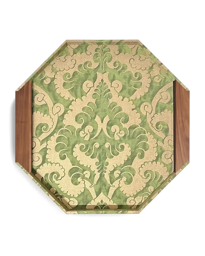 L’OBJET Achteckiges Fortuny Tablett 47cm - Grün Grün