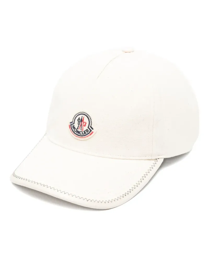 Moncler Mütze mit Logo-Patch - Nude Nude