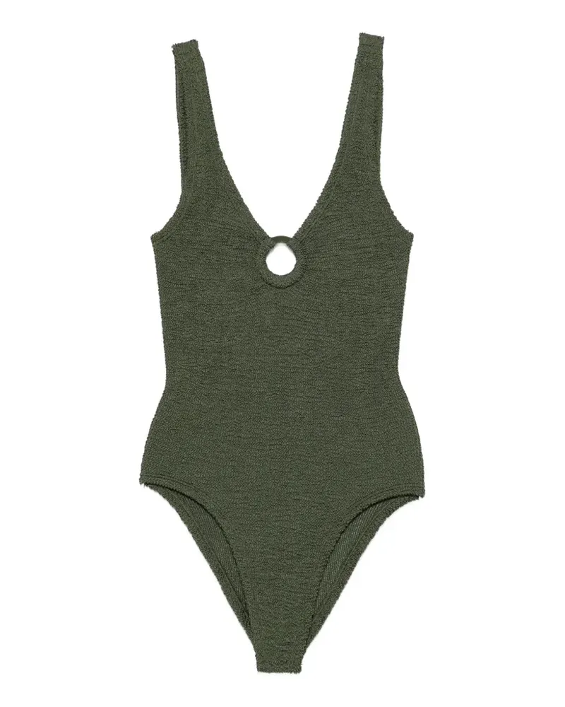 Hunza G Celine circle-detail swimsuit - Grün Grün