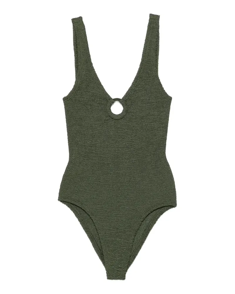 Hunza G Celine circle-detail swimsuit - Grün Grün