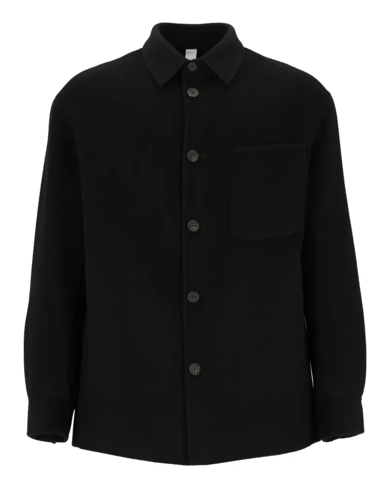 Hevò Geknöpfte Bari Hemdjacke - Schwarz Schwarz