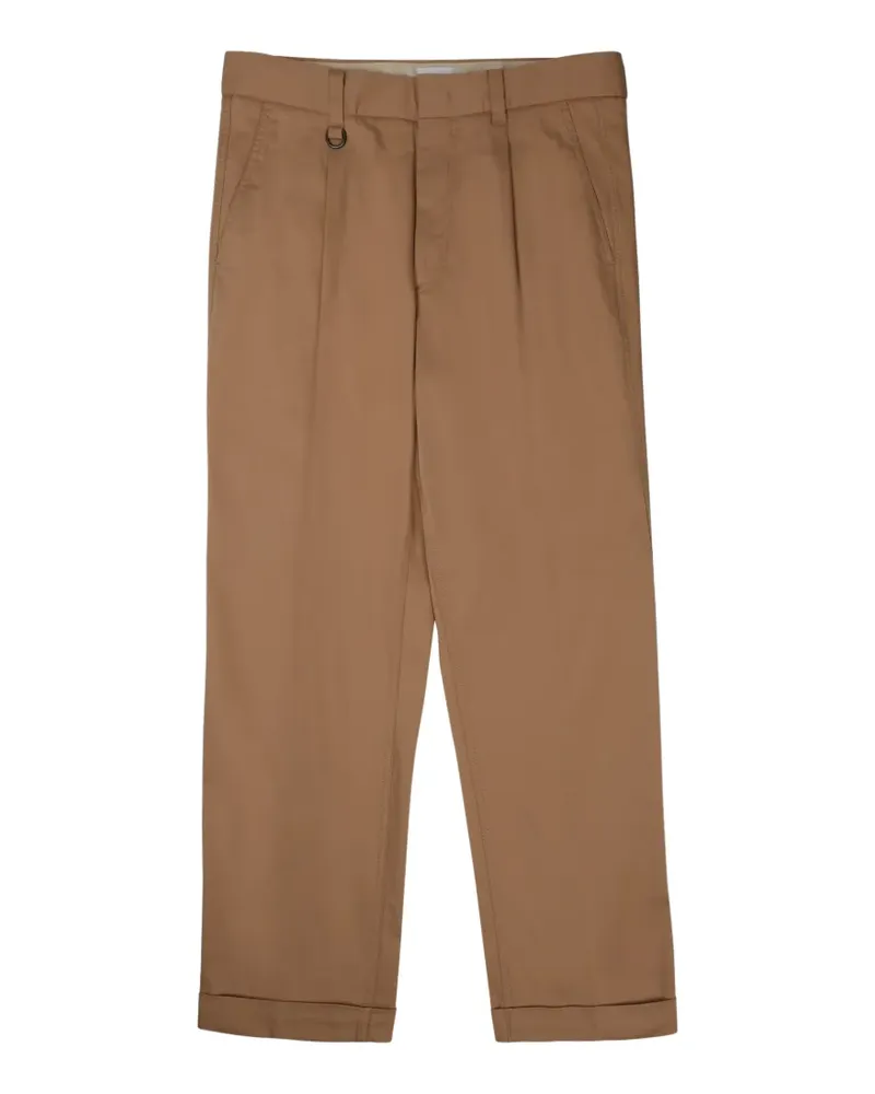 Paolo Pecora Milano Bundfaltenhose mit geradem Bein - Braun Braun