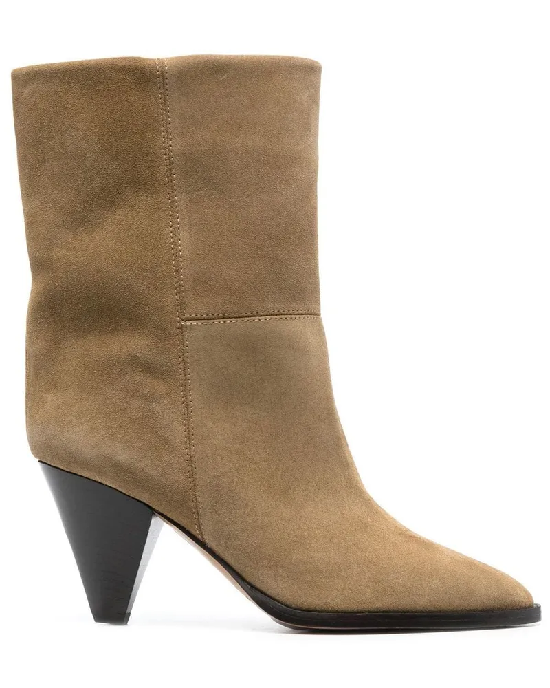 Isabel Marant Rouxa Stiefel aus Wildleder 70mm - Nude Nude