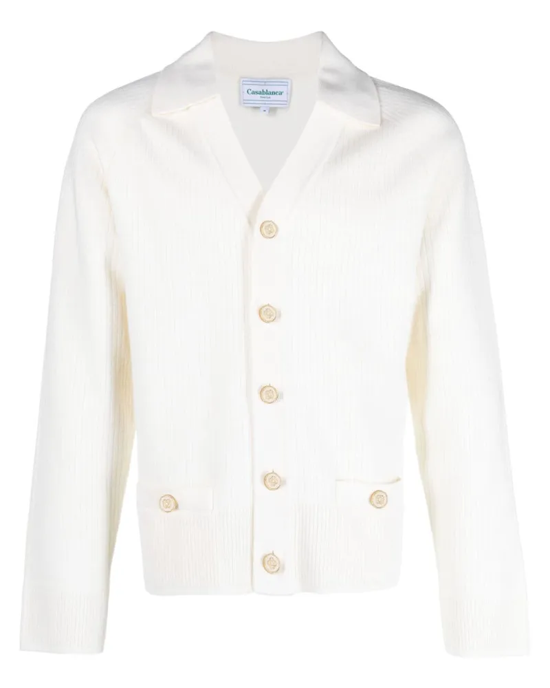 Casablanca Paris Gerippter Cardigan - Weiß Weiß
