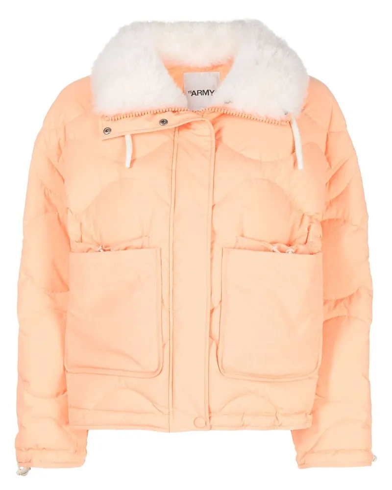 Yves Salomon Daunenjacke mit Verschluss Orange