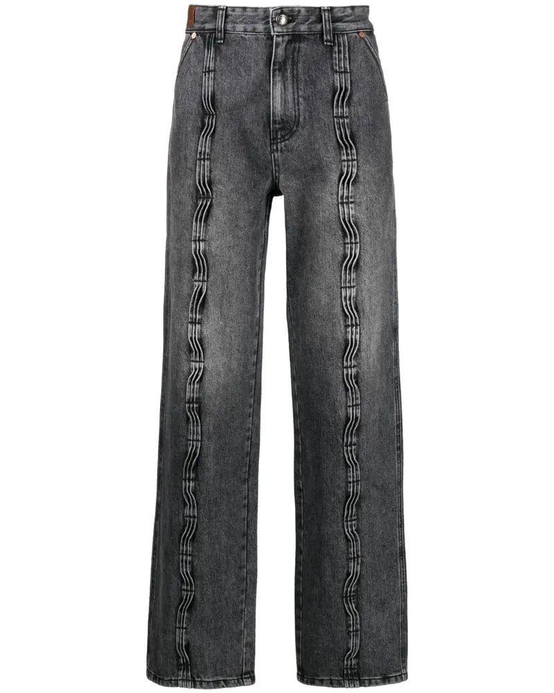 Andersson Bell Ausgeblichene Jeans mit Kontrastnähten - Grau Grau
