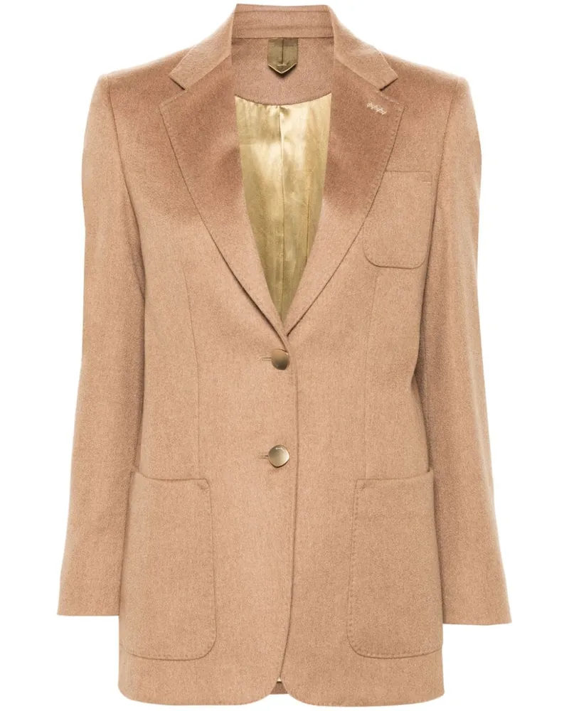 Max Mara Einreihiges Sakko mit fallendem Revers - Nude Nude