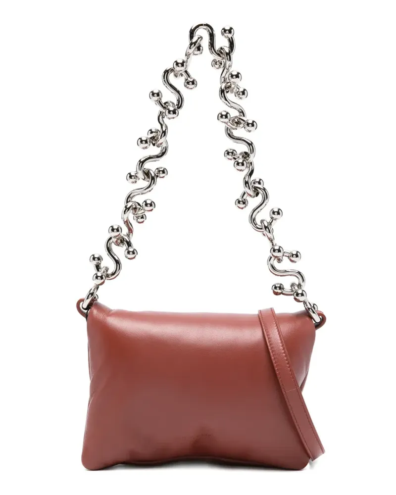 SPORTMAX Mini Soffy Schultertasche mit Kettenriemen - Rot Rot