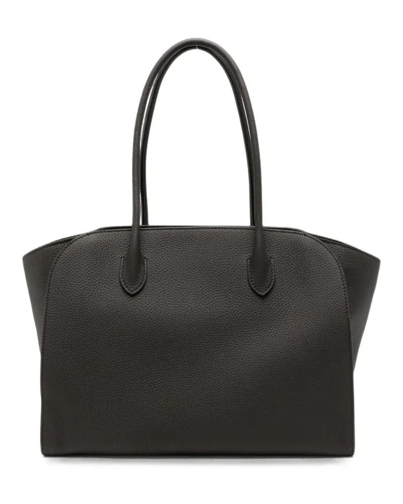The Row Marlo 14 grained leather tote bag - Braun Braun