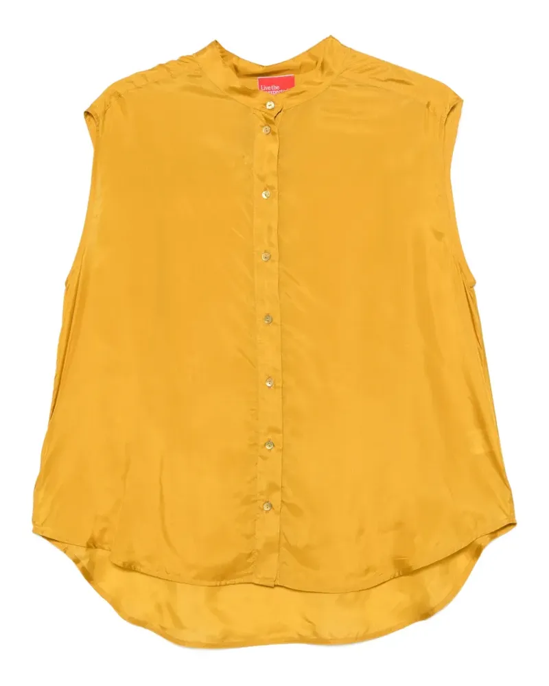..,merci sleeveless button-up blouse - Gelb Gelb