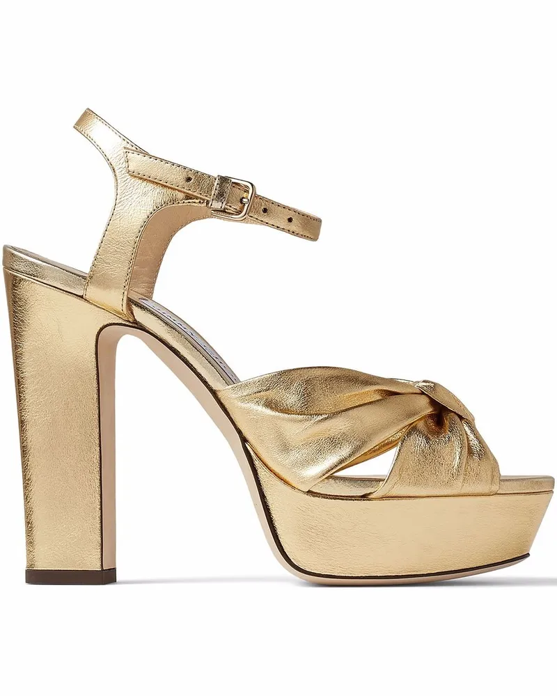 Jimmy Choo Plateau-Sandalen im Metallic-Look - Gold Gold