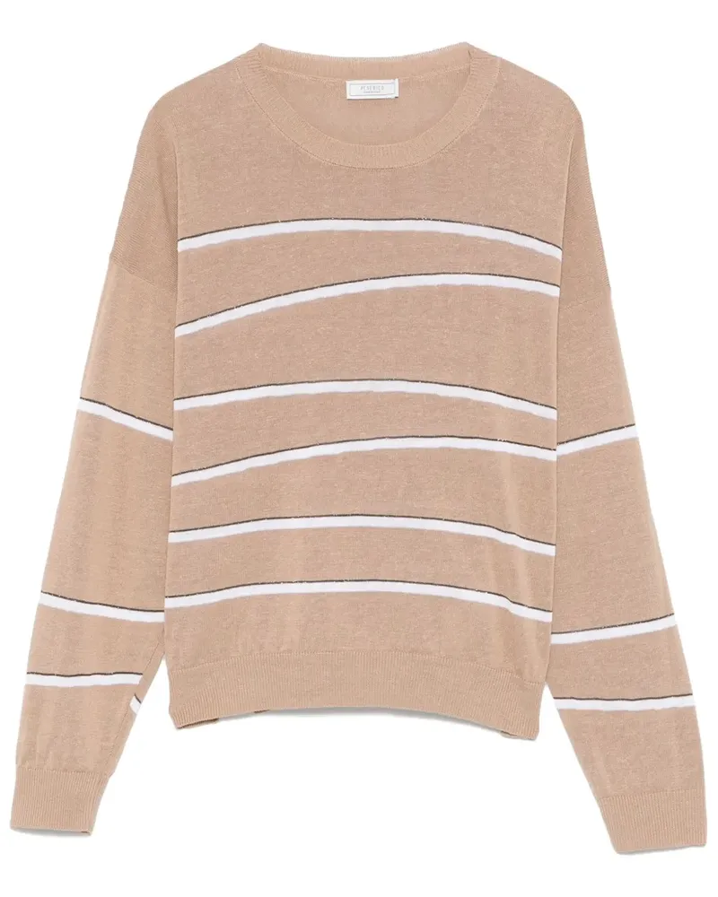 Peserico Gestreifter Pullover - Braun Braun