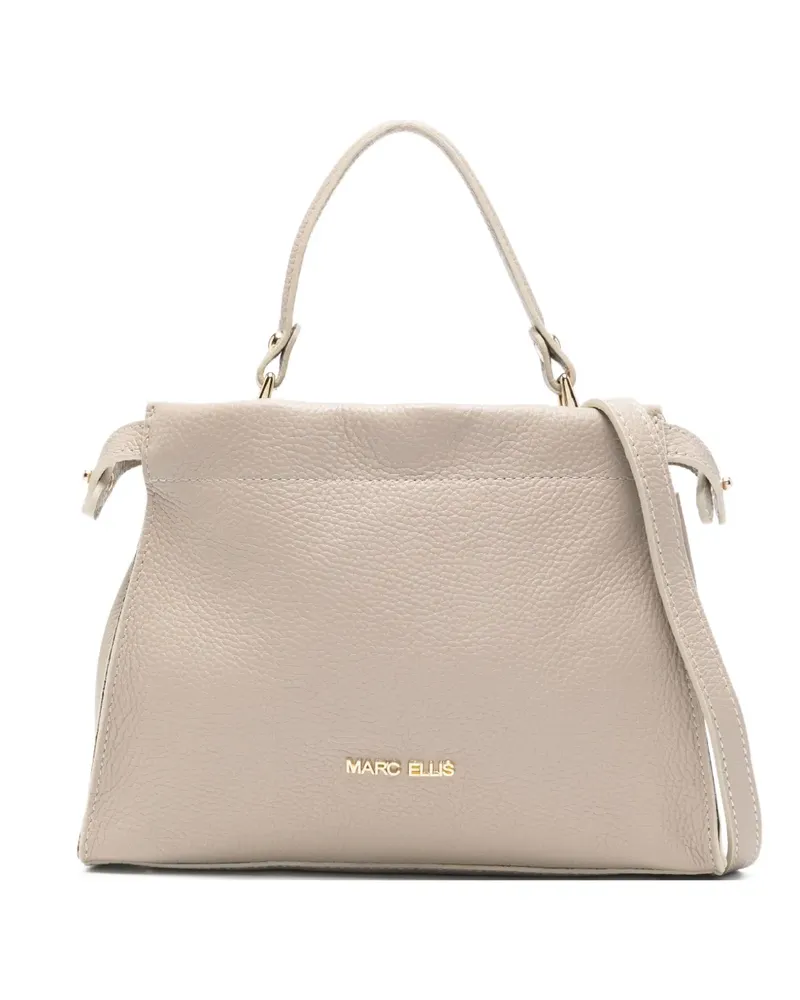 MARC ELLIS Adele logo-lettering tote bag - Nude Nude