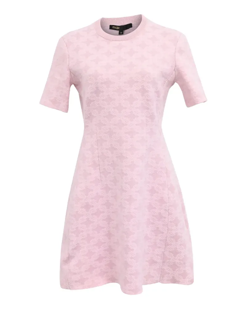 Maje Midikleid mit Jacquardmuster - Rosa Rosa