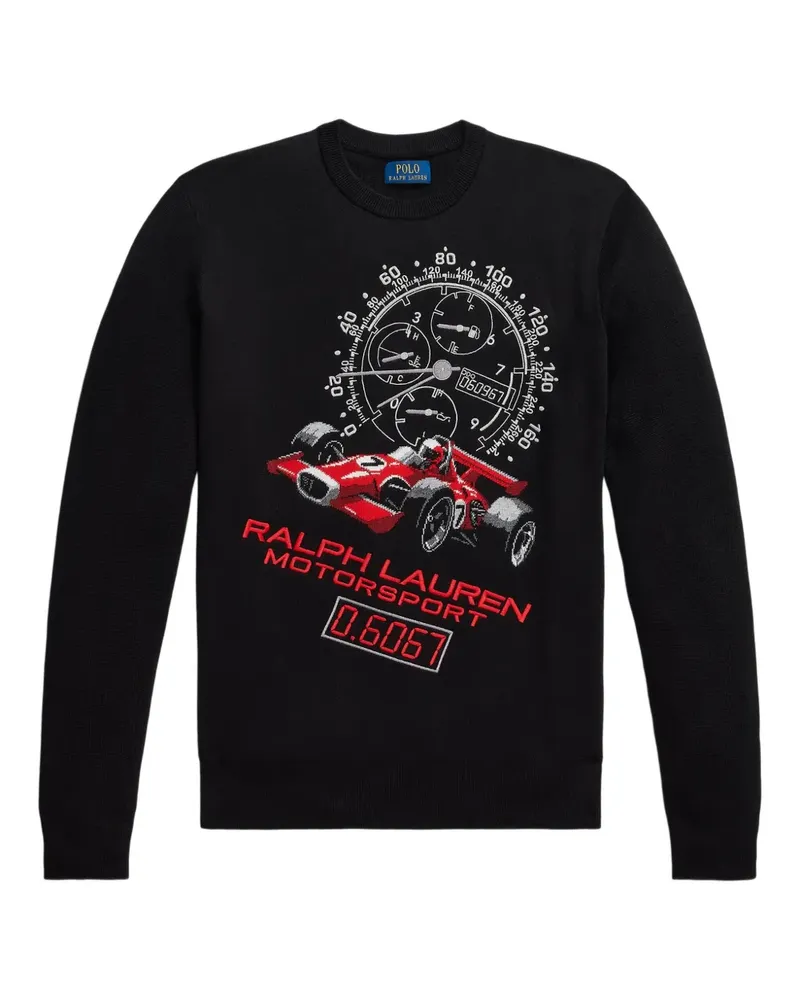 Ralph Lauren Pullover mit Rennwagen-Print - Schwarz Schwarz