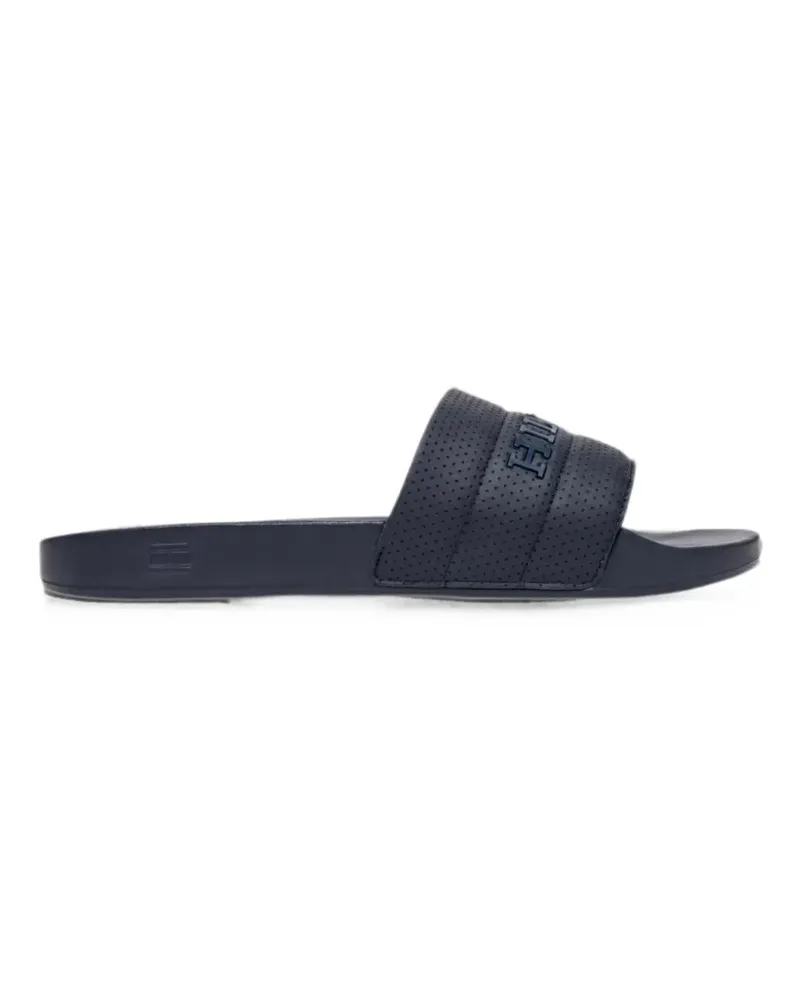 Tommy Hilfiger Pantoletten mit Logo-Prägung - Blau Blau
