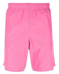 Alexander McQueen Badeshorts mit Logo-Print Rosa