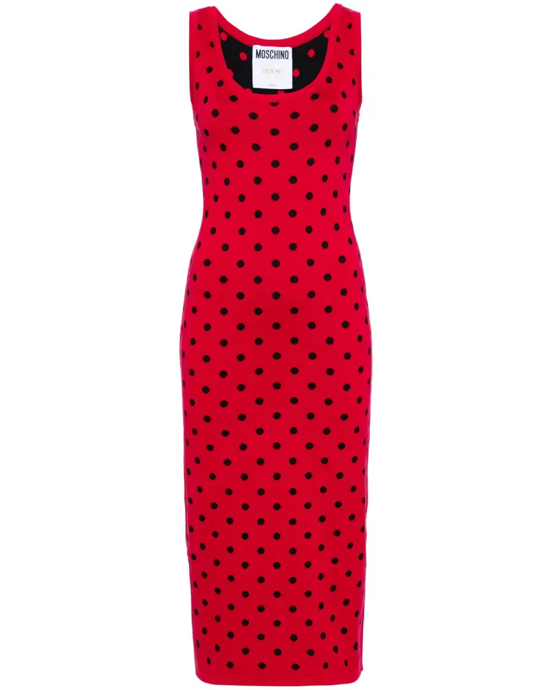 Moschino Kleid mit Polka Dots - Rot Rot