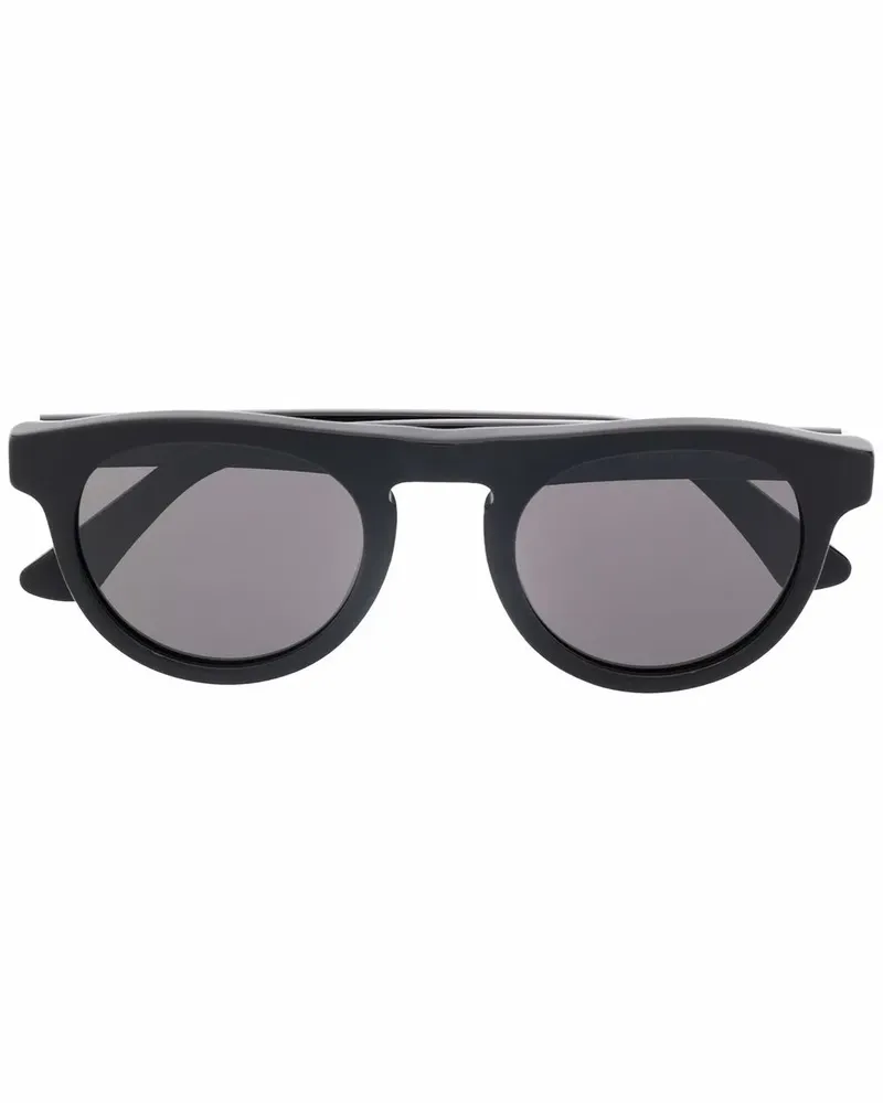 RETROSUPERFUTURE Racer Sonnenbrille mit rundem Gestell - Schwarz Schwarz
