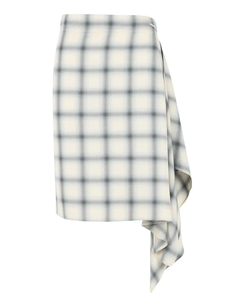 COPERNI Asymmetrischer Rock mit Karomuster - Nude Nude