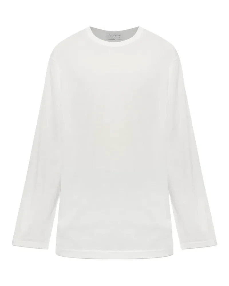 Yohji Yamamoto round-neck long-sleeve top - Weiß Weiß