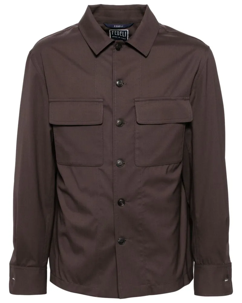Fedeli Klassische Hemdjacke - Braun Braun