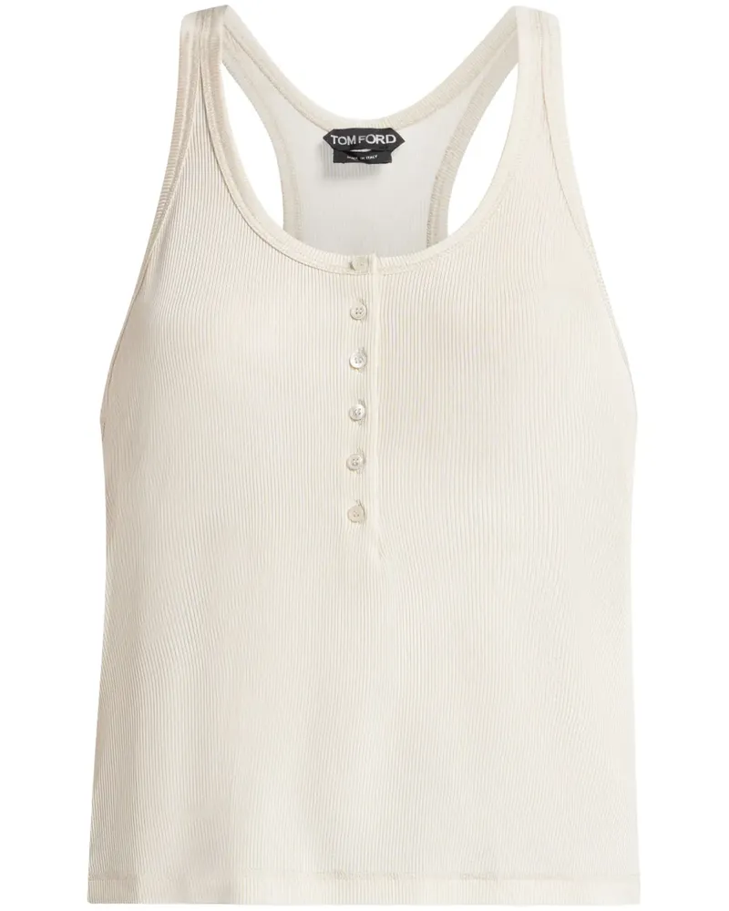 Tom Ford Geripptes Jersey-Tanktop - Weiß Weiß