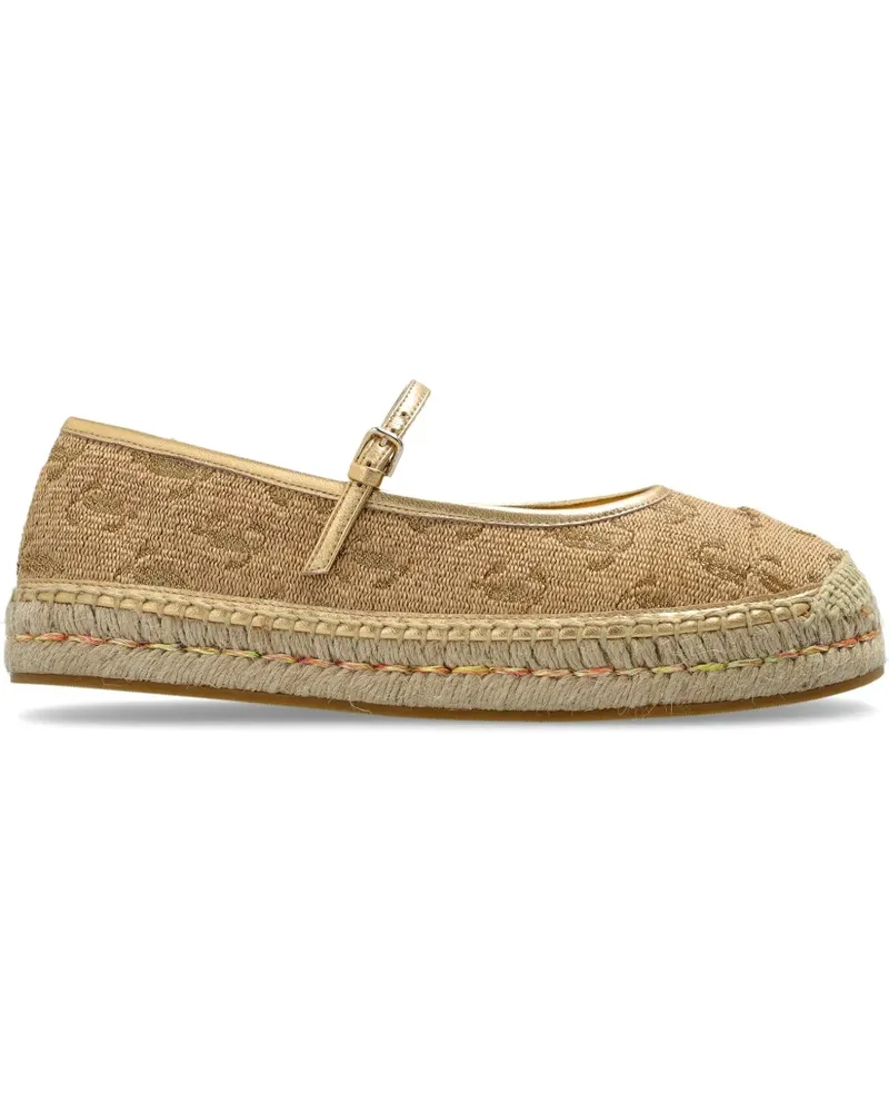 Jimmy Choo Espadrilles aus Raffiabast - Nude Nude