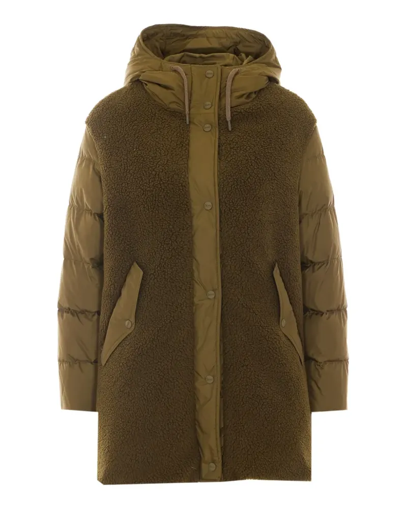Herno shearling-detail padded parka - Grün Grün