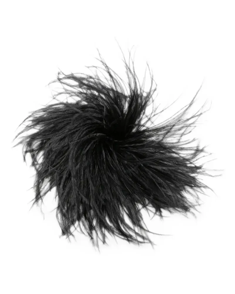 Gianluca Capannolo feather-embellished brooch - Schwarz Schwarz