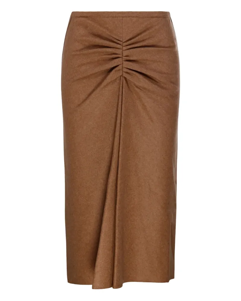 Victoria Beckham Midirock mit Raffung - Braun Braun
