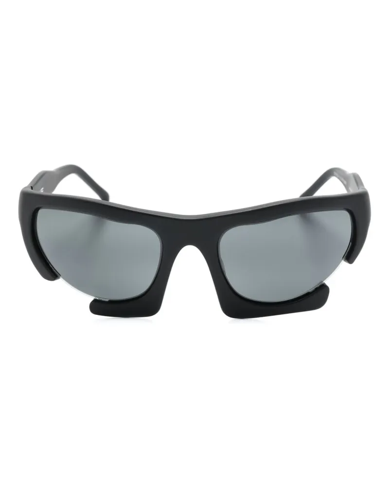 Heliot Emil Axially Sonnenbrille mit Biker-Gestell - Schwarz Schwarz