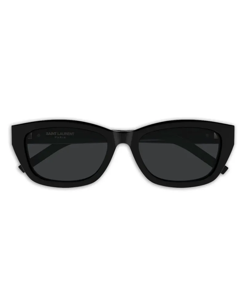 Saint Laurent Cat-Eye-Sonnenbrille mit Logo - Schwarz Schwarz