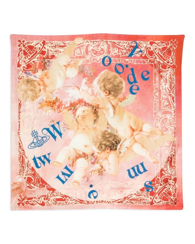 Vivienne Westwood cherubs-print scarf - Rosa Rosa