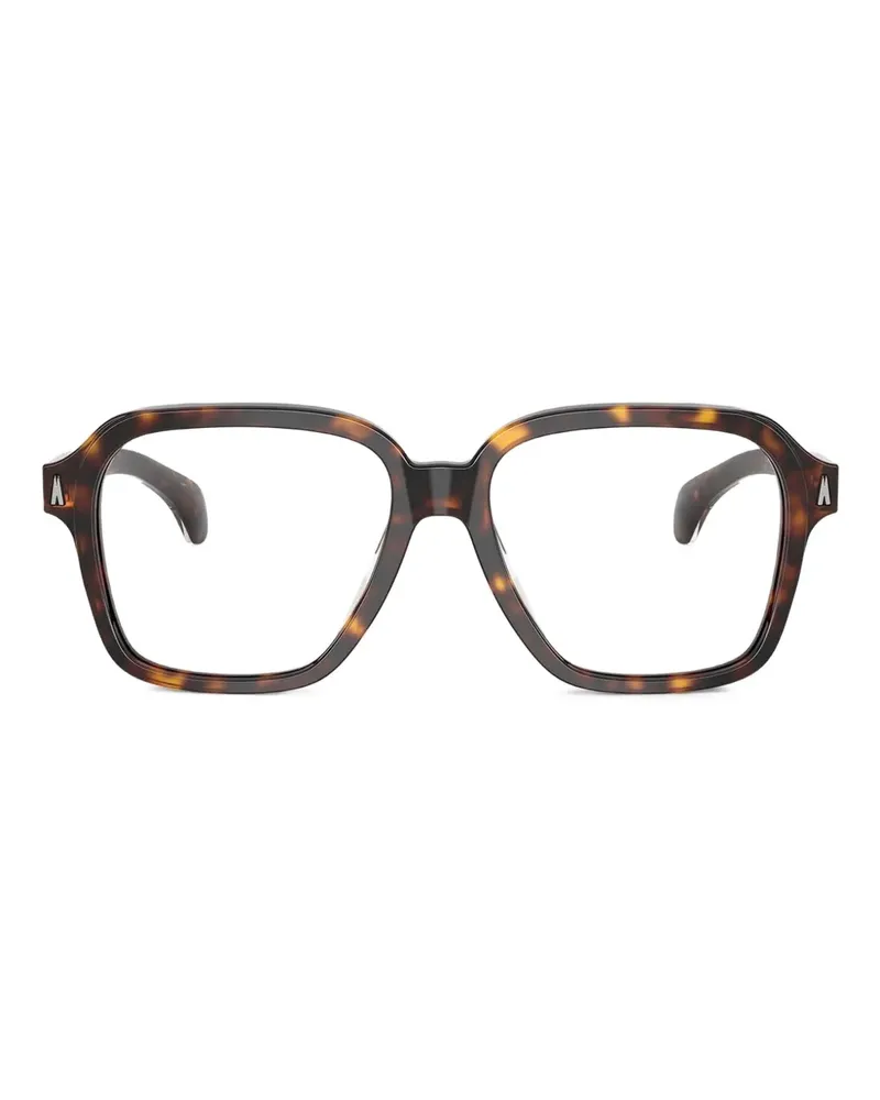 Moncler Brille mit geometrischem Gestell - Braun Braun